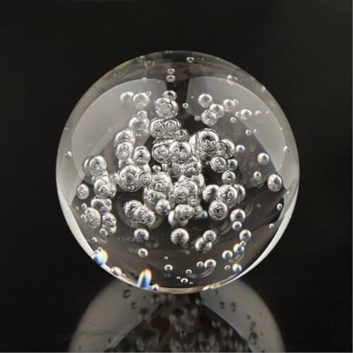 1PC Transparent Bubbles Crystal Ball Feng Shui Magic Glass Ball Good Luck Globe Miniature Home Decoration Office Ornament ME 029