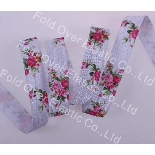 11 designs are optional, 100yards flower printed FOE(flora prints), 5/8" folding elastic for hair accessories