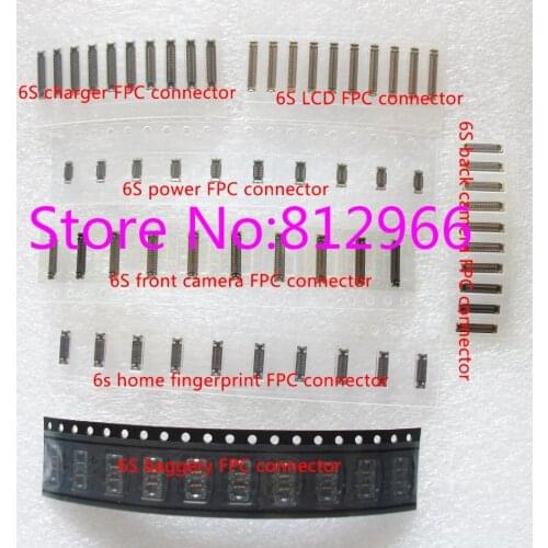 20sets/lot Full set for iPhone 6S 4.7" LCD touch power camera charger dock home button volume battery FPC connector on board