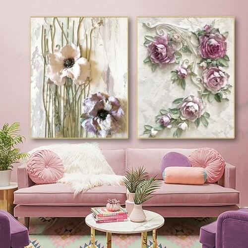 5d Diamond Painting Colourful Flowers Mosaic Diy Home Decor Diamond Embroidery Full Drill Cross Stitch Kits Art