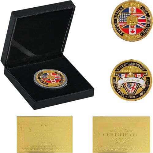 6.6.1944 D-Day 70th Anniversairy Gold Coin Normandie Victory For Collect W/ Luxury Box