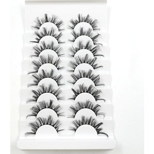 8 pairs 3D Faux Mink Eyelashes Natural Thick Long 8-18mm False Lashes Dramatic Fake Eyelash Eyes Makeup Extension wholesale