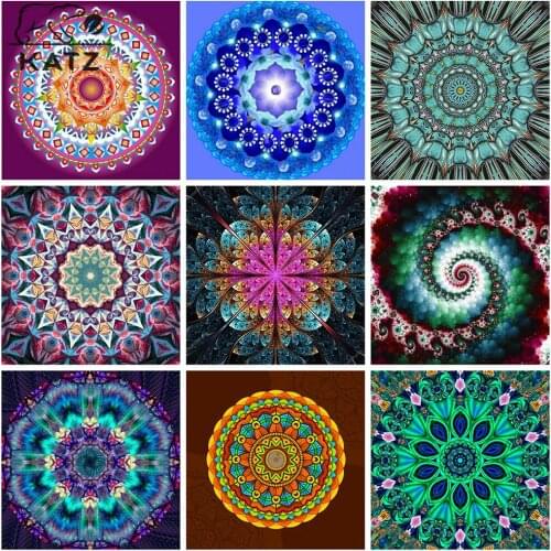 Lattice Graphic Diamond Painting Graffiti Rotating Embroidery Crossing Diy Mosaic Art Pastoral Gift Cross Stitch Home Decoration
