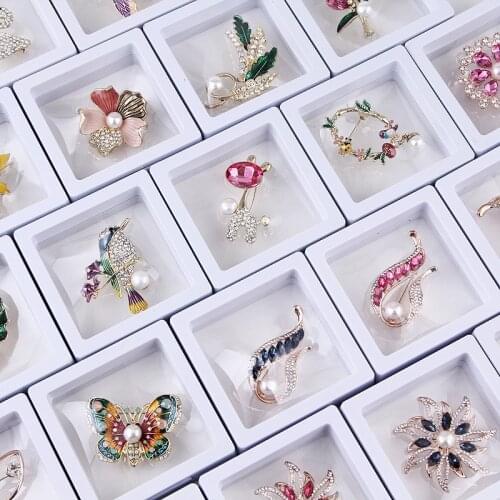 Brooch Jewelry Box Gift For Woman Rose Butterfly Badge Display Rack Case Suspended Floating Ring Earrings Storage Box Dustproof