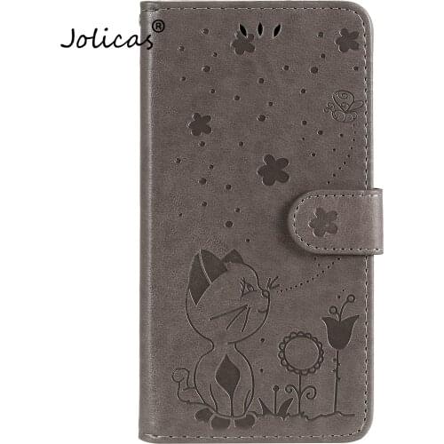 Cat Book Phone Cases For estuche Huawei P8 Lite 2017 Cellphone Marble PU Leather Flip Wallet Cover sFor Huawei coque Honor 8 P9