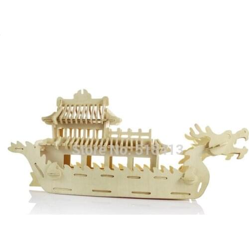 Wooden toy for child Handmade Wooden Jigsaw Puzzle Educational Toys For Children Diy 3d Toy Three-dimensional Wind Ssangyong