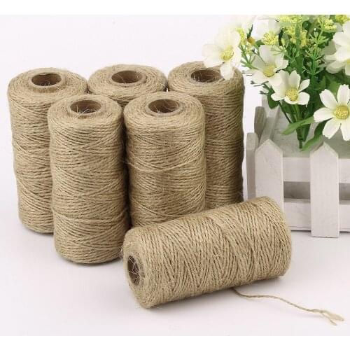 DIY scrapbook tool natural jute craft decoration hemp rope thick hemp rope woven rope packing rope 100 yards 1.5mm