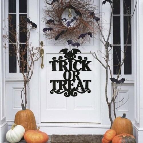 Halloween Party Hanging Sign Door Hanging Halloween Decoration Bat Element For Home Deco Trick Or Traet