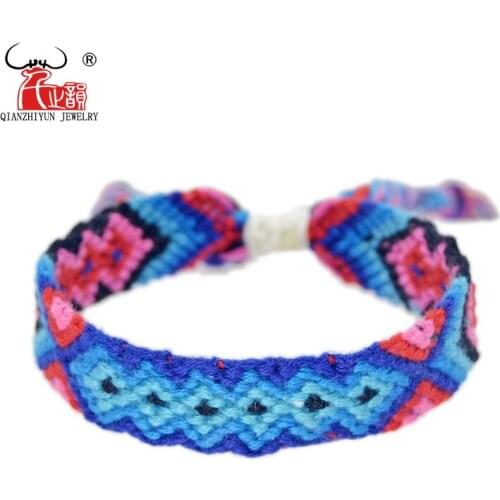 Cotton Friendship Bracelets Anklet Bracelets Polynesia Style Weave Woven String Handmade Bracelet For Women and Men