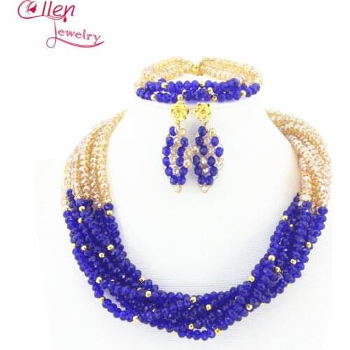 Fushia African Beads Jewelry Set nigerian wedding bridal Crystal Beads Necklace Set African style necklace jewelry set WS5595