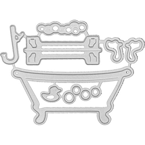 Julyarts Bathtub Metal Dies Stencil For DIY Scrapbooking Embossing Paper Cards Making Decorative Crafts Supplies New