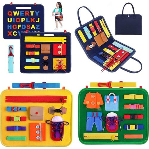 Montessori Toy Essential Educational Sensory Board For Toddlers Ntelligence Development Early Learning Educational Kids Toy