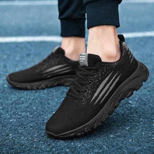 Men Running Shoes Mesh Breathable Sports Shoes Tennis Shoes Flexible Walking Sneakers Comfortable Casual Shoes Big Size