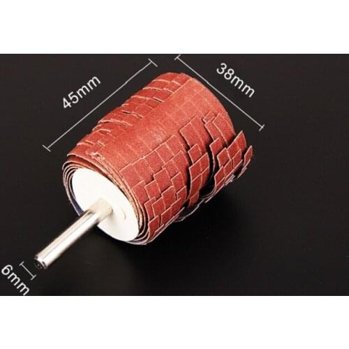 NEW 1pcs OD38MM Sand Paper Shutter Wheel Emery Cloth Polishing Wheel FOR Wood Metal Plastic Bore Polish 6mm