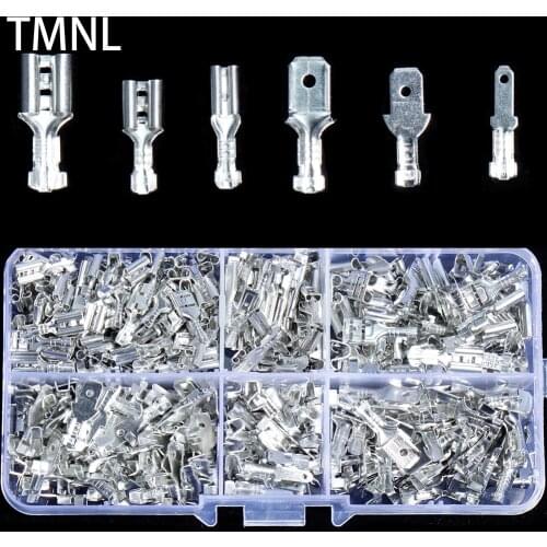 2.8/4.8/6.3mm wire crimp sheath connector plug crimping connection cross Electrical Spade Terminals Precision Sets cold pressed