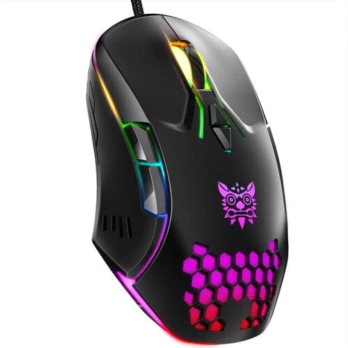 CW902 Wired Gaming Mouse, ONIKUMA RGB Optical Mause With Colorful Lighting, PC Laptop Adjustable DPI Mechanical Mouse Gamer