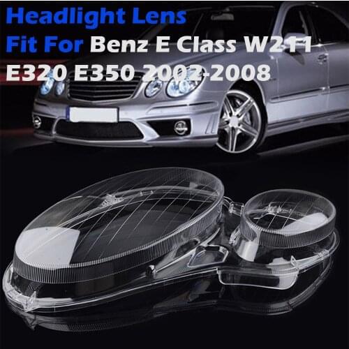Headlight Clear Lens Lampshade Cover Fit For Mercedes Benz W211 E Class 2002-2008 AT5,Headlamp Shell Lenses Car Accessories