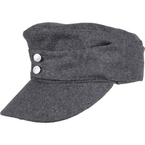 WWII GERMAN ARMY EM PANZER M43 M1943 FIELD WOOL CAP GREY IN SIZES-33693