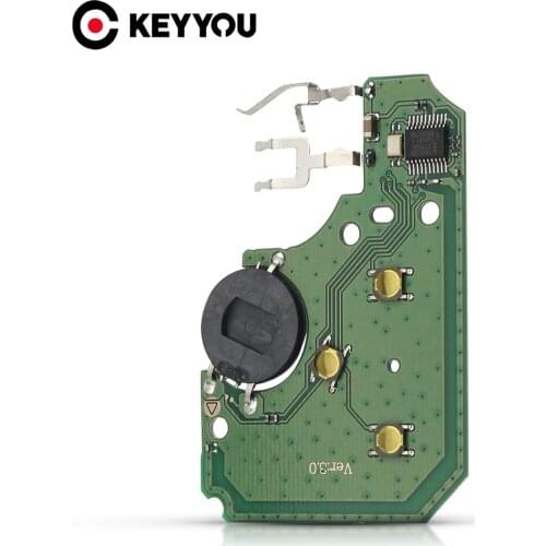 KEYYOU Remote Smart Key Card Circuit Board For Renault Clio Logan Megane 2 3 Scenic 2003-2008 3 Buttons 434Mhz ID46 PCF7947 Chip