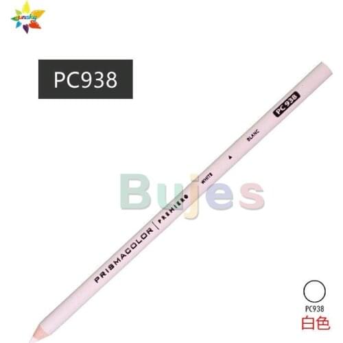 USA PC938 white color drawing pencil oily pencil 4.0MM soft big core Artist paint pencil Sanford Prismacolor oil pencil 6pc/lot