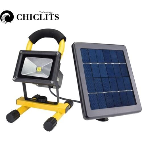 10W Solar LED Flood light Lamp Spotlight Outdoor Floodlights IP65 Waterproof Portable Powered Refletor Led Rechargeable Camping