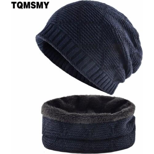 TQMSMY 2018 Keep Warm Neck Scarf Men Winter Beanie Hat Scarf Skullies Beanies Mask Winter Hats For Men Women Knitted Hat TMC111