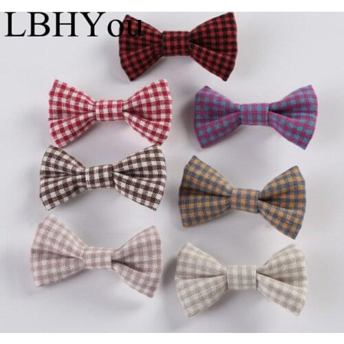 1pcs Classic Plaid Bows Hair Clips One Size Fit Most Knotbow Hairpins Baby Girls Hand Tie Hair Barrettes