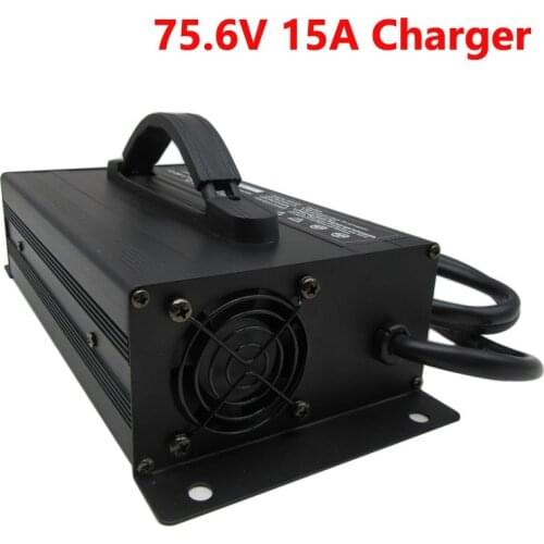 1200W 75.6V 15A li-ion Charger Used for 64.8V 66.6V 18S Lithium battery pack forklift clearner charger