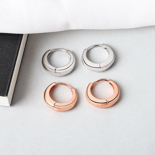 Gold/Silver Color Women Men Earrings Hoop Huggie Gothic Rose Gold Earring Jewelry Gifts Accessories Wholesale Brincos