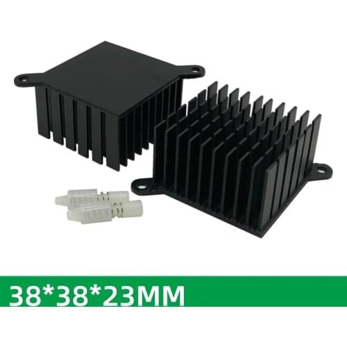 1PCS North and South Bridge aluminum radiator black with ear fixing holes 37*37*27MM