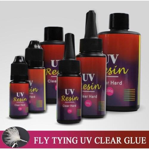 10/15/25g UV Resin Glue Instant Cure Super Glue Fly Bait Finish Chemical Tying Quick Drying Fish Binding Material Combo Est Glue