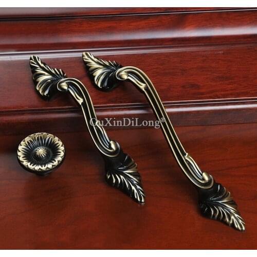 10PCS Top Designed European Solid Brass Kitchen Cabinet Door Handles Cupboard Wardrobe Drawer Wine Cabinet Pulls Handles&Knobs
