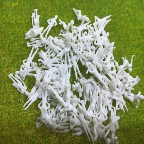 100pcs 1:50 1:75 1:100 1:150 1.2cm-3.6cm high quality white architectural scale models swimming figures
