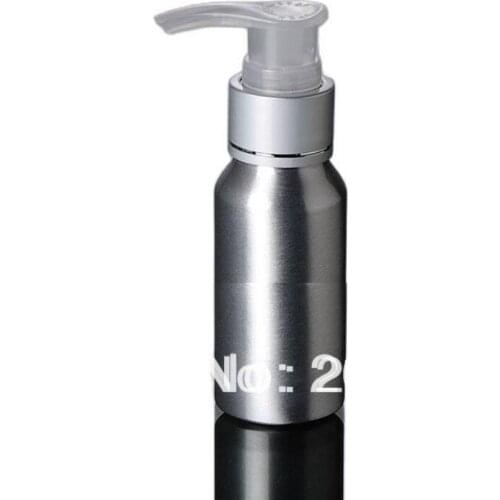 100pcs 100ml Aluminium bottle pump bottle with transparent pump