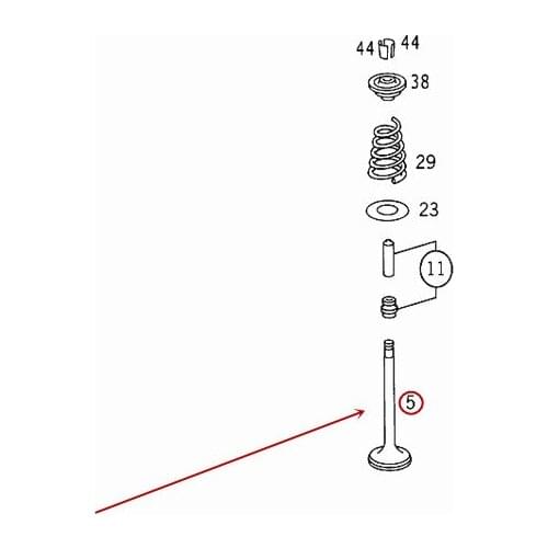 1130530501 Intake valve Exhaust valve Engine valve Suitable for W220 C200 E280 R350mer ced es-be nzML450 Intake valve lifter