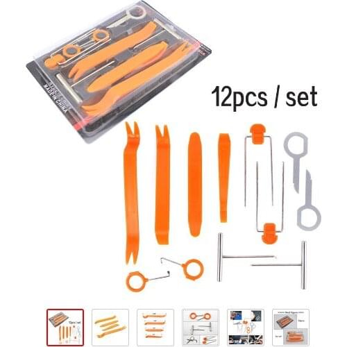 Auto Radio door clip 12 part door clip assembly, instrument panel accessories panel, car removal tool for Infiniti car audio