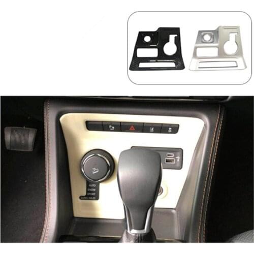 Car Inner Driver switch button Cigarette lighter Cover Trim Sticker Carbon Fiber/Silver ABS Fit For Jeep Commander 2018