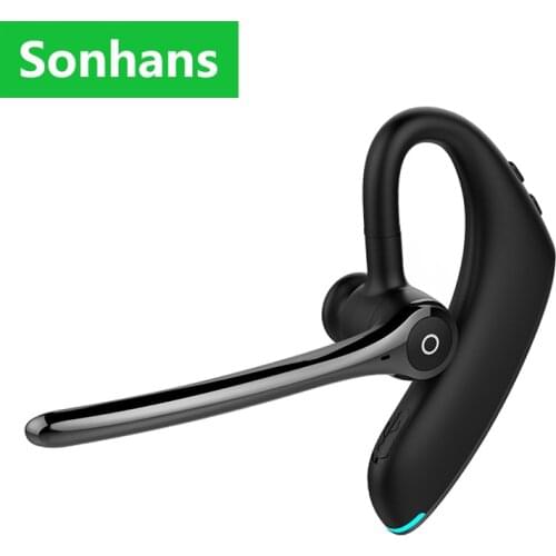 F910 Dual Mic Noise Cancelling Wireless Bluetooth 5.0 HD Calls Headset Business Style Ultra-long Standby Single Hanging Earphone