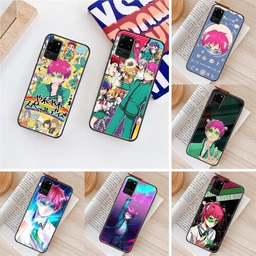 Disastrous Life of Saiki K Kusuo Phone case For Samsung Galaxy Note 4 8 9 10 20 S8 S9 S10 S10E S20 Plus UITRA Ultra black soft
