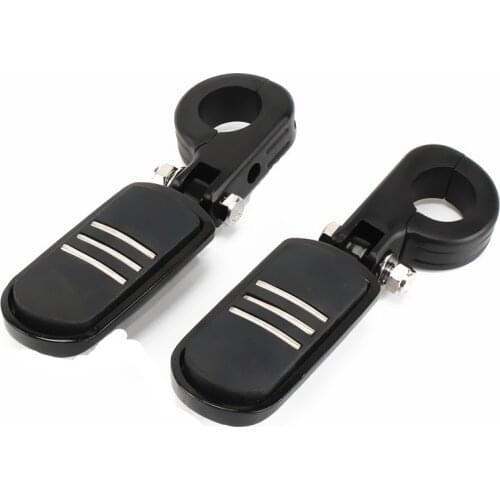 Black 1 1/4" Engine Guard Crash Highway Bar Streamliner Foot Pegs Mount For Harley Dyna Electra Glide Sportster 883 1200 Fatboy