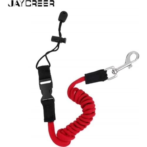 JayCreer 155CM Elastic Coiled Lanyard Cord Tie Rope - Kayak Canoe Paddle Leash Safety Boat Fishing Rod Pole