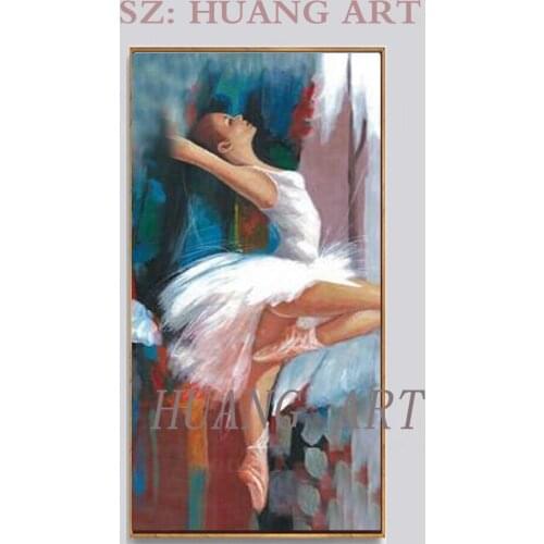 Figures dance art hand-painted figure painting canvas on the wall for the sitting room decorates a wall pictures without framewo