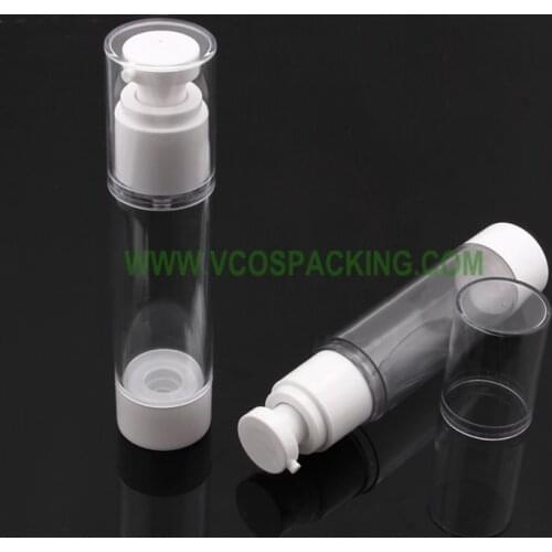 20 pcs 50ml Portable Empty Refillable Airless Pump Dispenser Bottle For Travel Lotion Cream