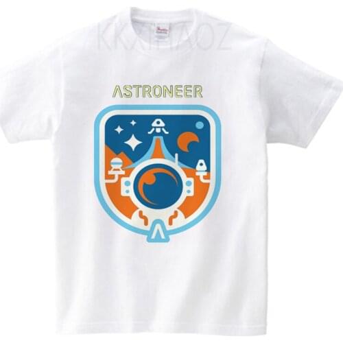 Cotton breathable summer coat boy favorite game jacket astroneer 2020 hot selling summer short sleeved white shirt T-shirt MJ