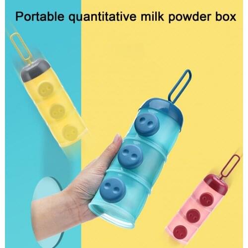 Milk Powder Container 3 Layers Multifunctional Portable Snack Fruit Food Container for Travel Home Use Food Storage Box