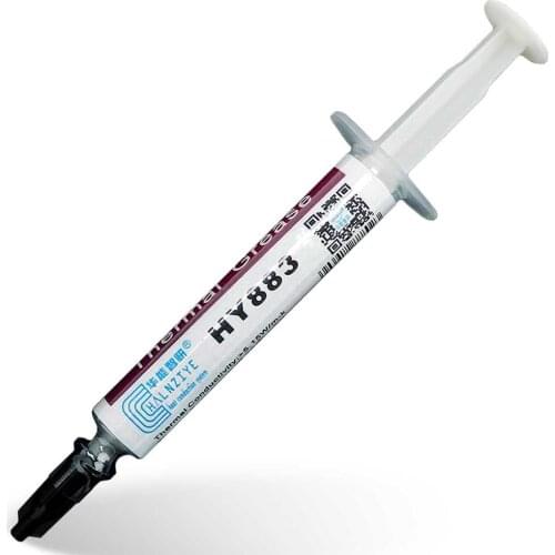 Thermal Interface Material Halnziye HY883 6.5W/m-k 2g Syringe Grey Compound Grease Paste TIM Gel Heat Sink for CPU