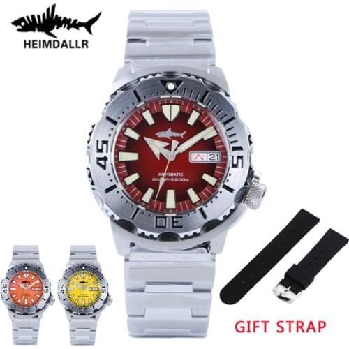 HEIMDALLR Mens Watch Waterproof Sports Watch Automatic Movement Mechanical Watch Sapphire Crystal Luminous Diving Watch Monster