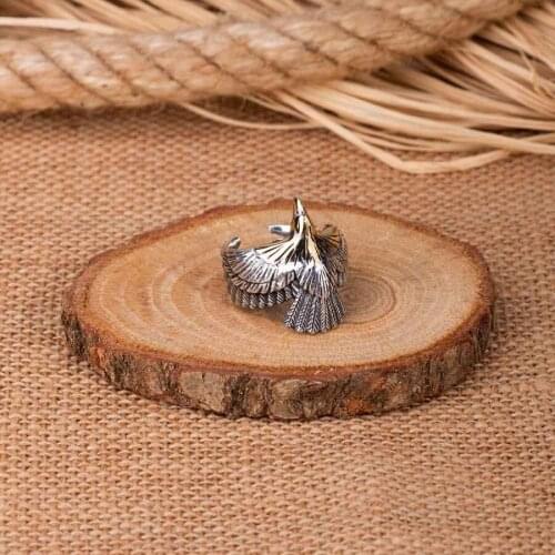 Eagle Head Style Men Ring Claw Men Ring Vintage Animal Silver Jewelry 925 Silver Fly Bird Ring Top Quality Accessories
