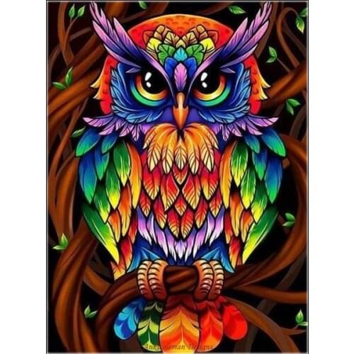 Decor Owl - Counted Cross Stitch Kits - DIY Handmade Needlework for Embroidery 14 ct Cross Stitch Sets DMC Color