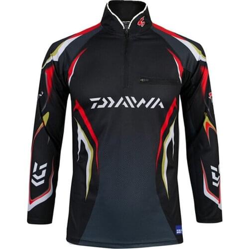 New Brand Daiwa Men Fishing Clothes Anti Uv Long Sleeve Plus Size Fishing Vest Quick Drying Breathable Fishing Shirts M-4XL